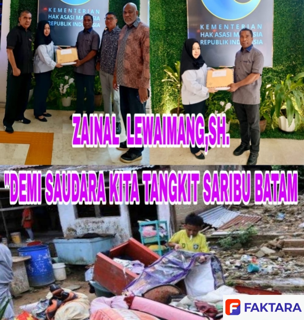 Zainal Lewaimang,SH Minta Perlindungan Pemenuhan HAM Atas 420 Warga Tengki Seribu Batam