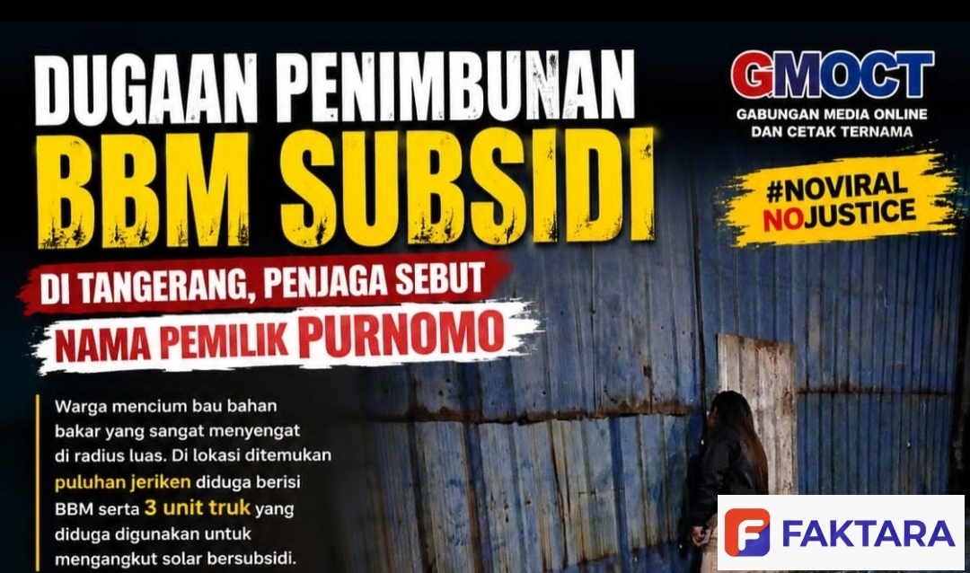 Dugaan Penimbunan BBM Subsidi di Tangerang, Penjaga Sebut Nama Pemilik Purnomo