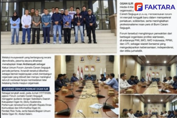 Forum Jurnalis Caram Seguguk Resmi Terbentuk, Siap Perkuat Solidaritas dan Profesionalisme Wartawan Ogan Ilir