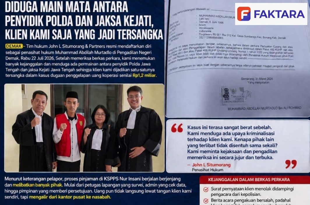 Diduga Main Mata Penyidik dan Jaksa, Hanya Satu Orang yang Dijadikan Tersangka Penggelapan Rp1,2 Miliar