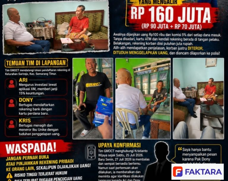 Tergiur Janji Seratus Ribu, Rekening Warga Dipakai Alirkan Uang Ilegal Sebesar 160 Juta Rupiah