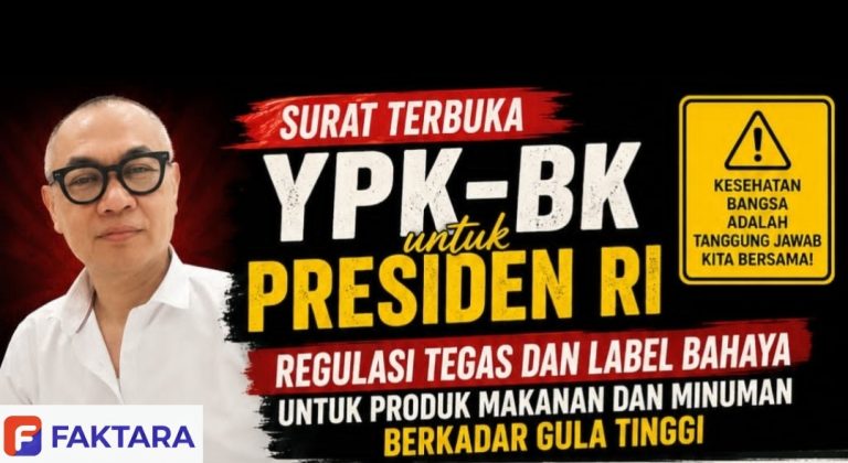 Surat Terbuka YPK-BK untuk Presiden RI: Muh Yusuf, SE., SH., MH., Minta Regulasi Tegas dan Label Bahaya untuk Produk Makanan dan Minuman Berkadar Gula Tinggi