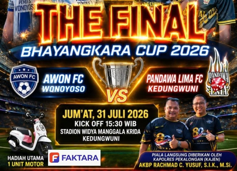 The Final  Bhayangkara Cup 2026: Puncak Pertarungan Awon FC Wonoyoso vs Pandawa Lima FC Kedungwuni “Siap Mengguncang Stadion Widya Manggala Krida”